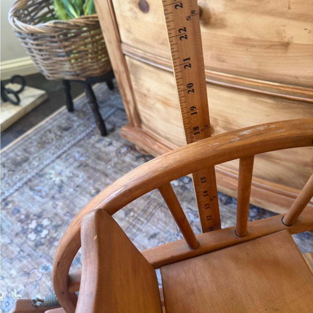 Vintage Wooden Teeter Totter Rocker in Brown and Blue - Picture 9 of 11